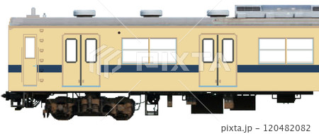 ドット絵風の呉線-山陽本線103系電車（JR西日本：戸袋窓封鎖仕様） 120482082