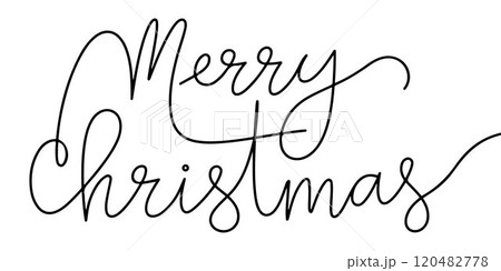 Merry Christmas Handwritten Calligraphy Merry Christmas Handwritten Calligraphy 120482778
