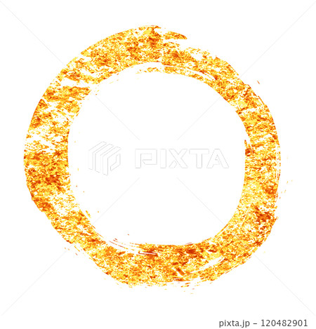 キラキラした金色風の和風の円形の素材 120482901