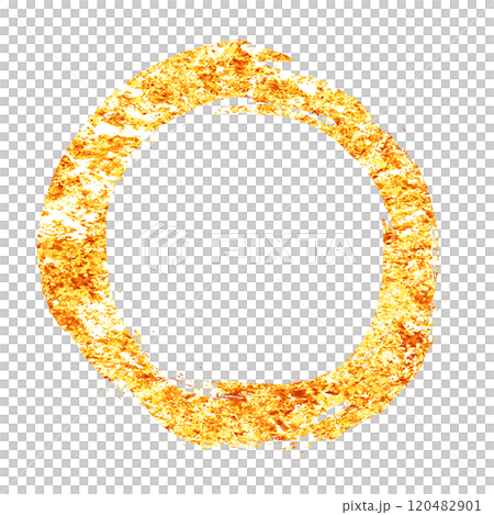キラキラした金色風の和風の円形の素材 120482901