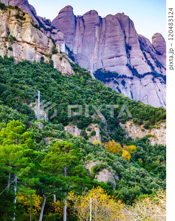 Montserrat mountain range in Spain. 120483124