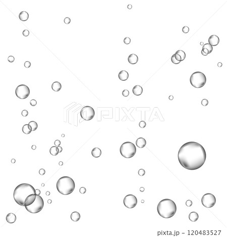 Oxygen air bubbles  flow  in water on white  background. 120483527
