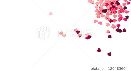 White background with red hearts. Valentine's day concept. 120483604