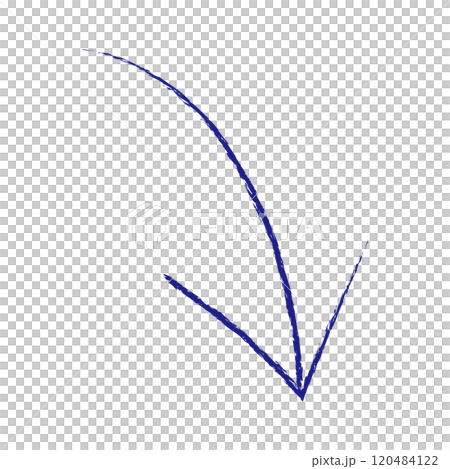 向下簡單手繪箭頭藍色 向下簡單手繪箭頭藍色 120484122