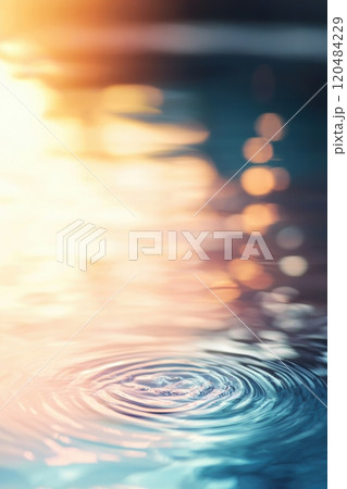 Banner with Water Ripple Background with Warm Light Reflection Banner with Water Ripple Background with Warm Light Reflection 120484229
