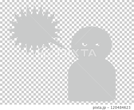 Business icon speech bubble person monochrome spike Business icon speech bubble person monochrome spike 120484623