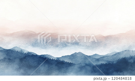 山のある風景　AI画像 120484818