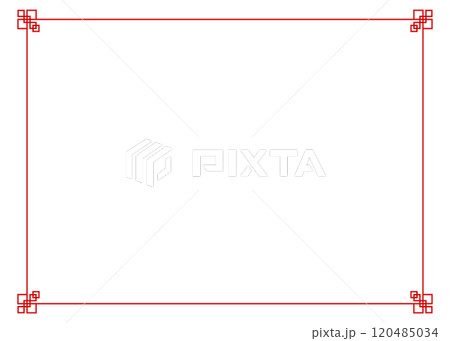 中華風フレーム、背景素材 120485034