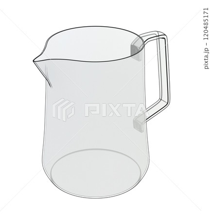 Sketch of transparent milk frothing pitcher Sketch of transparent milk frothing pitcher 120485171