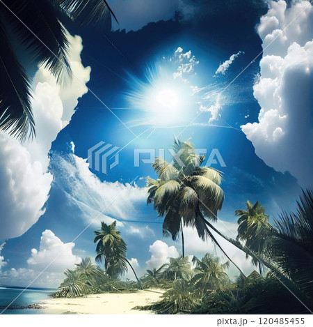 Romantic island after the storm - Generative AI Romantic island after the storm - Generative AI 120485455