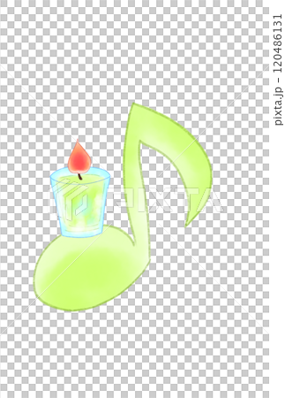 Cute candles and musical notes Cute candles and musical notes 120486131