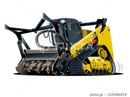 Vector Cartoon Land Clearing Mulcher 120486838