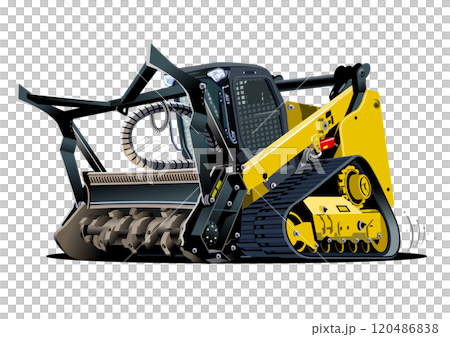 Vector Cartoon Land Clearing Mulcher 120486838