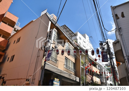 代々木八幡宮例大祭の上原銀座商店街　東京 120487103