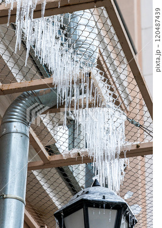 icicles on the office building icicles on the office building 120487439