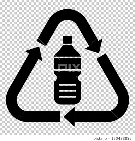Plastic bottle recycling icon 120488855