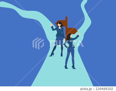 人生の分岐点のイラスト 120489102