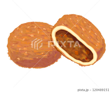 カレーパンのイラスト 120489151