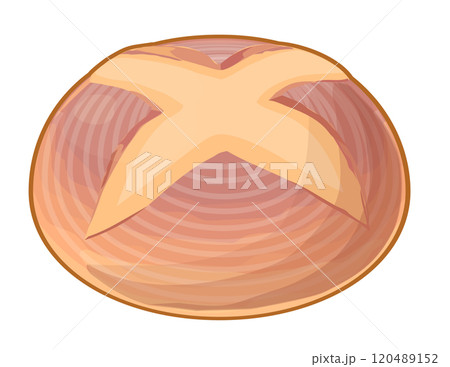 パン・ド・カンパーニュのイラスト パン・ド・カンパーニュのイラスト 120489152