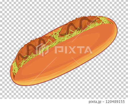 Croquette bread illustration 120489155