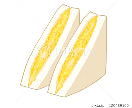 たまごサンドのイラスト 120489160