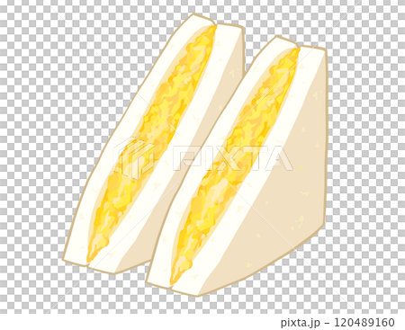 たまごサンドのイラスト 120489160