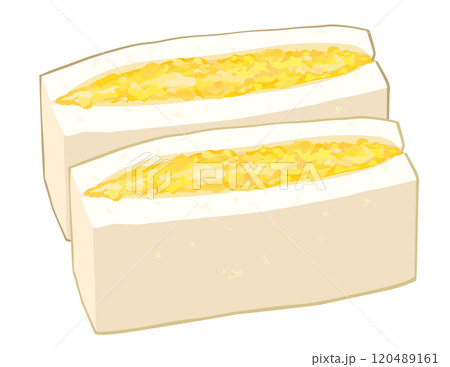 たまごサンドのイラスト 120489161