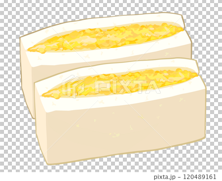 雞蛋三明治的插圖 120489161