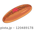 焼きそばパンのイラスト 120489178