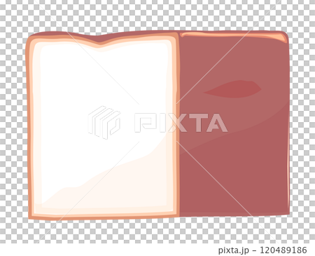 Illustration of a square loaf of bread Illustration of a square loaf of bread 120489186