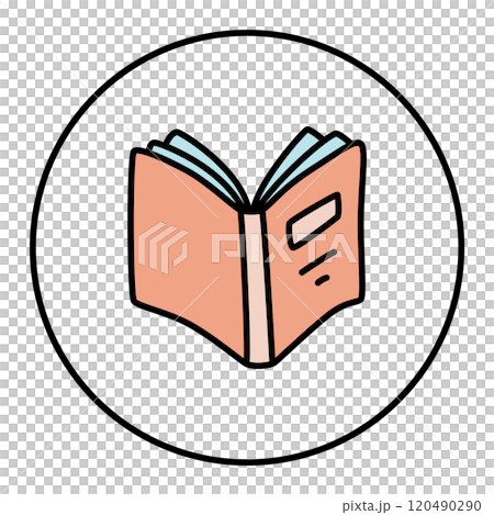 Doodle book icon hand drawn in minimalistic... - Stock Illustration ...