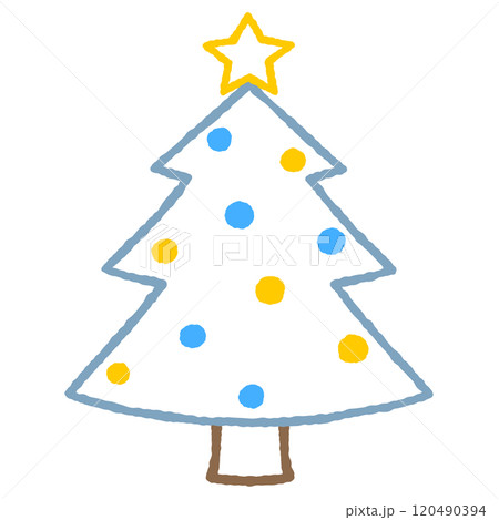 シンプルなクリスマスツリーのイラスト 120490394