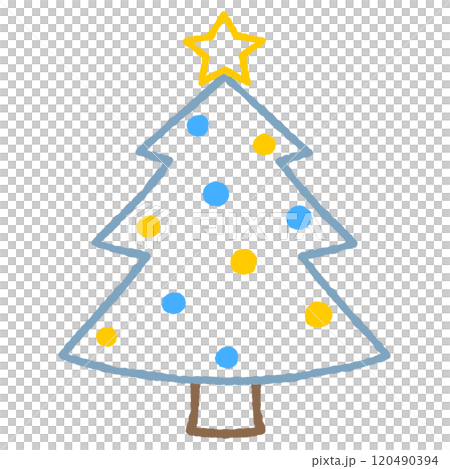 シンプルなクリスマスツリーのイラスト 120490394