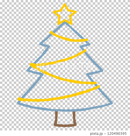 シンプルなクリスマスツリーのイラスト 120490395