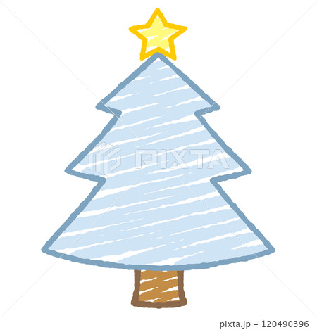 シンプルなクリスマスツリーのイラスト シンプルなクリスマスツリーのイラスト 120490396