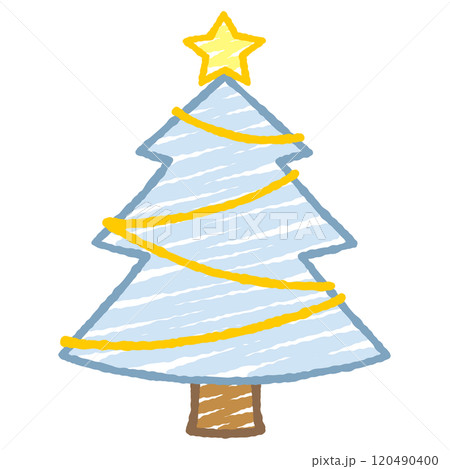 シンプルなクリスマスツリーのイラスト シンプルなクリスマスツリーのイラスト 120490400