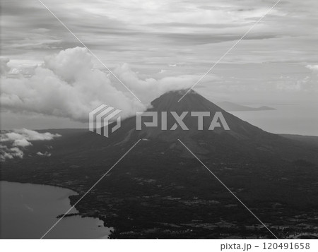 Concepcion volcano landscape aerial drone view 120491658
