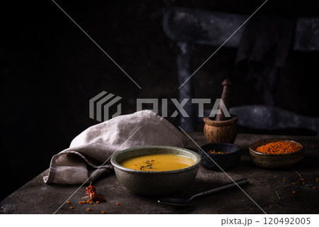 Healthy vegan lentil cream soup Healthy vegan lentil cream soup 120492005