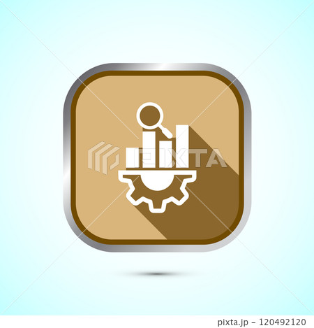 Data analytics icon design illustration. Market research, analytic icon, Button design Data analytics icon design illustration. Market research, analytic icon, Button design 120492120