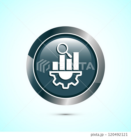 Data analytics icon design illustration. Market research, analytic icon, Button design Data analytics icon design illustration. Market research, analytic icon, Button design 120492121