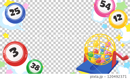 Cute bingo game frame_16:9 Cute bingo game frame_16:9 120492371