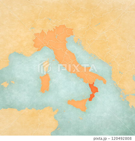 Map of Italy - Calabria 120492808