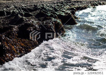 the coast of the sea near Paphos, Cyprus 120492951