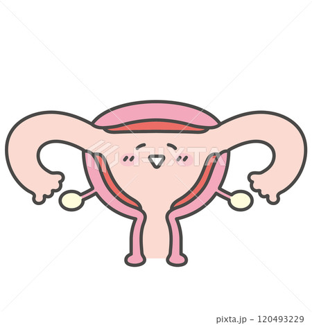 子宮のキャラクターイラスト 120493229