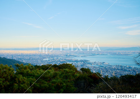 長峰山の山頂から見える景色 長峰山の山頂から見える景色 120493417