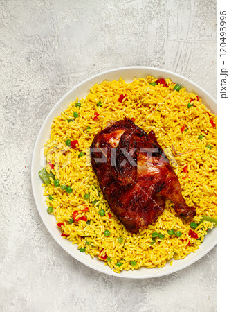 kabsa, rice with chicken, Saudi Arabian dish, national dish, homemade, no people, kabsa, rice with chicken, Saudi Arabian dish, national dish, homemade, no people, 120493996