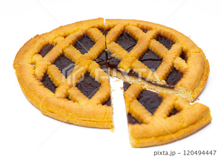 Italian shortbread pie 120494447