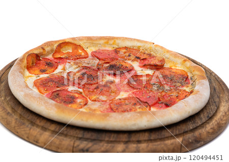 Italian pizza with tomatoes Italian pizza with tomatoes 120494451