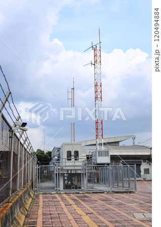 Power Substation building, used to supply power to modern railway stations. 120494884
