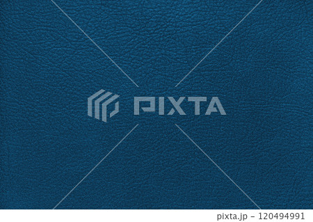 Natural, genuine solid blue leather texture, structure of matte leatherette macro background Natural, genuine solid blue leather texture, structure of matte leatherette macro background 120494991